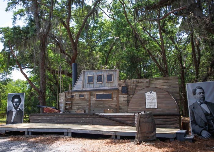 Replica ship in Mitchelville Park